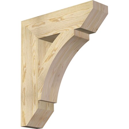 Ekena Millwork Thorton Slat Rough Sawn Bracket, Douglas Fir, 6"W x 24"D x 28"H BKT06X24X28THR06RDF